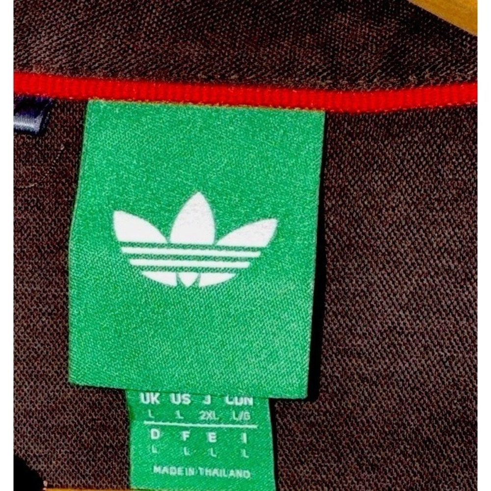 ADIDAS Originals TWISTKNIT Golf Polo Shirt Mens L Dark Brown Trefoil JW3963 EUC - Picture 3 of 7